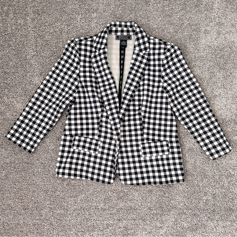 NYC Monochrome Checkered Blazer